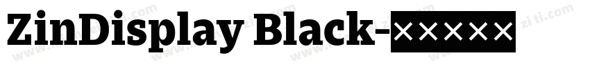 ZinDisplay Black字体转换
